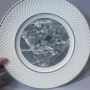 Vintage Copeland Spode Mansard plate-Golden Triangle in‎ Pittsburgh